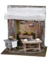 Pasture setting with wood oven for presepe cm 24,5x17, 5x26 h
