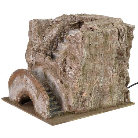 Cascata con ponte funzionante cm 29x30x26,5 h ponte, altezza