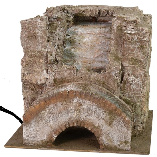 Cascada con puente funcional de 29x30x26,5 cm de altura del puente, altura