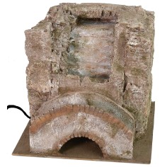 Cascada con puente funcional de 29x30x26,5 cm de altura del puente, altura