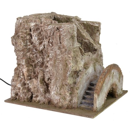 Cascata con ponte funzionante cm 29x30x26,5 h ponte, altezza