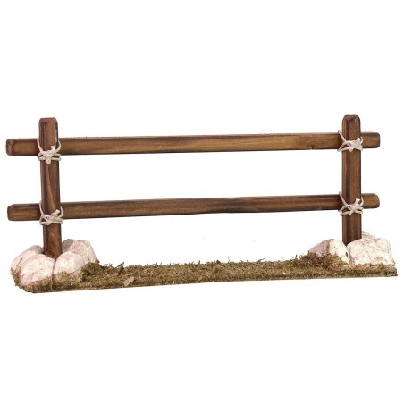 Staccionata in legno con pietre cm 17x3x7,5 h legno, statue