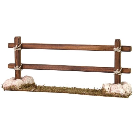 Staccionata in legno con pietre cm 17x3x7,5 h