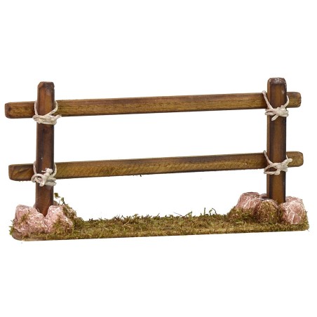 Staccionata in legno con pietre cm 13x3x6,5 h