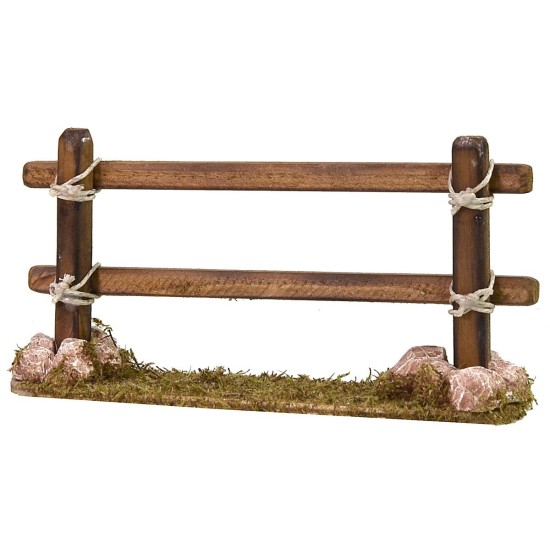 Staccionata in legno con pietre cm 13x3x6,5 h legno, statue