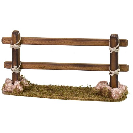 Staccionata in legno con pietre cm 13x3x6,5 h legno, statue