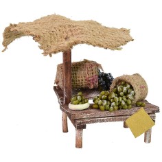 Bancarella con olive e ombrellone cm 8,5x7x12 h bancarelle con
