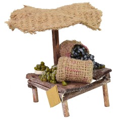 Bancarella con olive e ombrellone cm 8,5x7x12 h 2