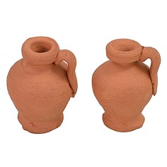 Conjunto de dos ánforas de terracota cm 2,2 h terracota, ánforas 2