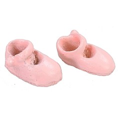 Scarpette rosa cm 1,6x0,9 h rosa, scarpette, queste, resina 2