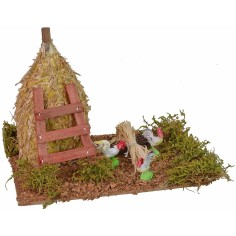 Covone con gallinacei cm 20x14,5x16,5 h 2