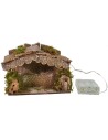 Cabaña con luces LED a pilas de 15x10x12 cm h