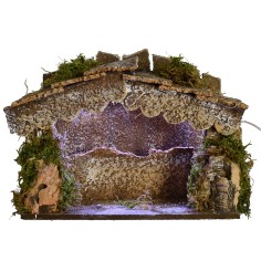 Cabaña con luces LED a pilas de 15x10x12 cm de altura, cabaña. 2