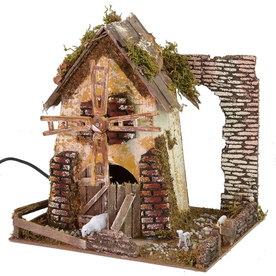 Mulino a vento funzionante cm 24x21x25,5 h