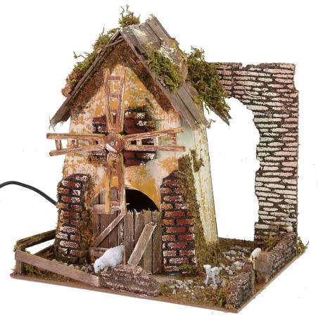 Mulino a vento funzionante cm 24x21x25,5 h