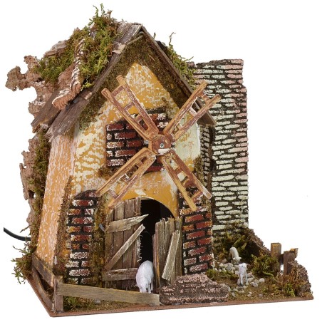 Mulino a vento funzionante cm 24x21x25,5 h