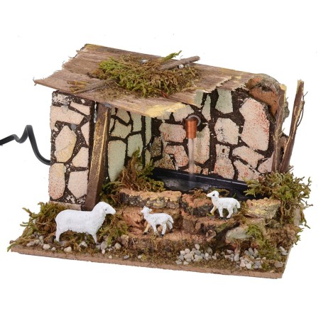 Fuente abrevadero funcional de 20x14x14 cm con corriente