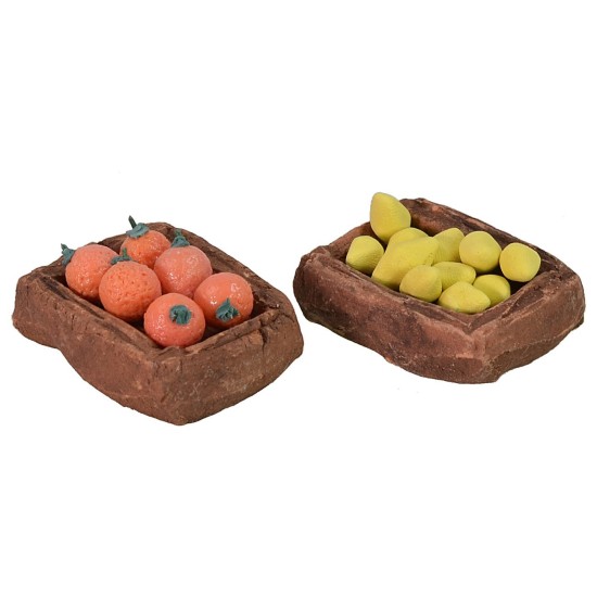 Juego de 2 cajas de terracota de 3,7x2,9x1,1 cm de altura.