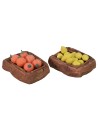 Juego de 2 cajas de terracota de 3,7x2,9x1,1 cm de altura.