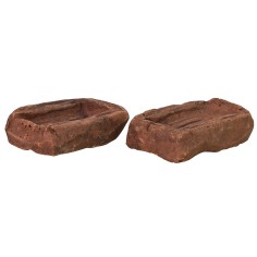 Juego de 2 cajas de terracota de 3,7x2,9x1,1 cm de altura. 2