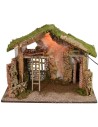 Capanna con scala e fienili illuminata cm 60x34x44 h altezza