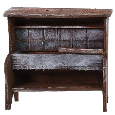 Lavello in legno antichizzato cm 10,5x5x10 h