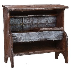 Lavabo de madera envejecida cm 10,5x5x10 h madera, altura 2