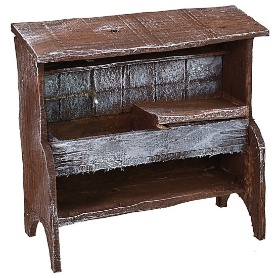 Lavabo de madera envejecida cm 10,5x5x10 h madera, altura