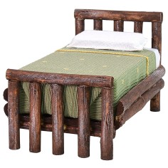 Letto in legno antichizzato ad una piazza cm 8x14x8 h legno 2