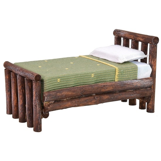 Letto in legno antichizzato ad una piazza cm 8x14x8 h