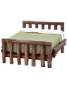 Cama de madera envejecida de dos plazas cm 11x13,5x8 h