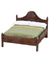 Cama matrimonial de madera con cabecera ondulada de 12x13,5x10