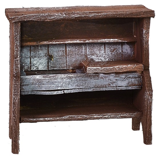 Lavello in legno antichizzato cm 9x4,5x8,5 h legno, statue