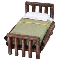 Cama de madera envejecida de una plaza cm 7,5x11x7 h