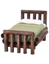 Cama de madera envejecida de una plaza cm 7,5x11x7 h