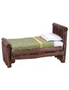 Cama de madera envejecida de una plaza cm 7,5x11x7 h