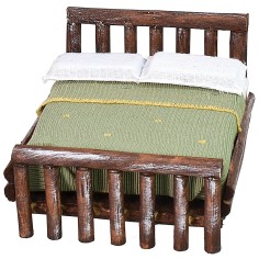 Cama de madera envejecida de dos plazas cm 10,5x11x7 h