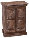 Armario de madera envejecida con puertas y cajones de
