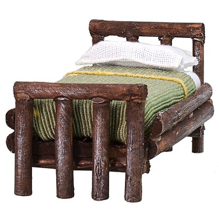 Cama de madera envejecida de una plaza cm 4,5x7x4 h madera