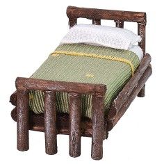 Letto in legno antichizzato ad una piazza cm 4,5x7x4 h