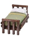 Single bed in antiqued wood cm 4,5x7x4 h