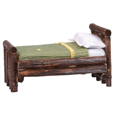 Letto in legno antichizzato ad una piazza cm 4,5x7x4 h