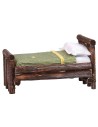 Single bed in antiqued wood cm 4,5x7x4 h