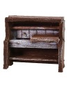 Lavello in legno antichizzato cm 5,5x2x5 h