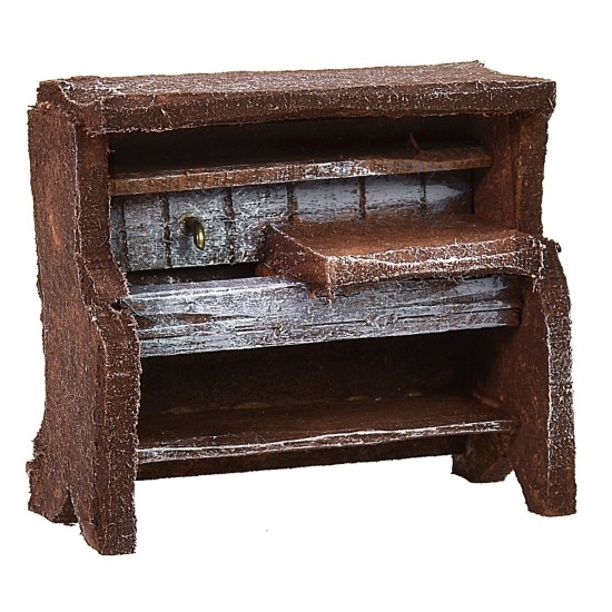 Lavello in legno antichizzato cm 5,5x2x5 h