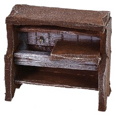 Lavello in legno antichizzato cm 5,5x2x5 h