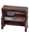 Lavello in legno antichizzato cm 5,5x2x5 h