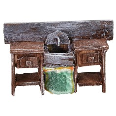 Lavandino in legno antichizzato cm 6x2x4 h