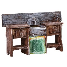 Lavandino in legno antichizzato cm 6x2x4 h 2