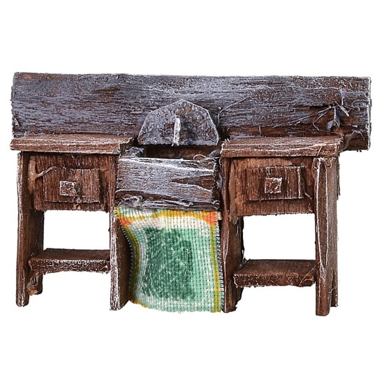 Lavandino in legno antichizzato cm 6x2x4 h